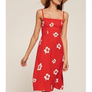 Reformation Afternoon Dress- Honolulu- Red Floral